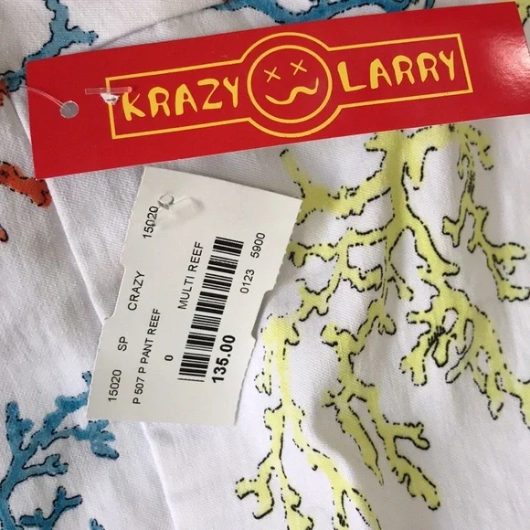 NWT Crazy Larry Ankle Pants in Multi Reef - Picture 6 of 16